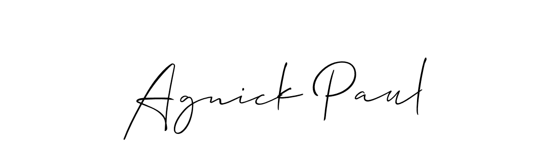 Here are the top 10 professional signature styles for the name Agnick Paul. These are the best autograph styles you can use for your name. Agnick Paul signature style 2 images and pictures png