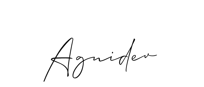 Also You can easily find your signature by using the search form. We will create Agnidev name handwritten signature images for you free of cost using Allison_Script sign style. Agnidev signature style 2 images and pictures png