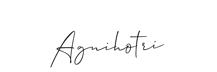 How to Draw Agnihotri signature style? Allison_Script is a latest design signature styles for name Agnihotri. Agnihotri signature style 2 images and pictures png