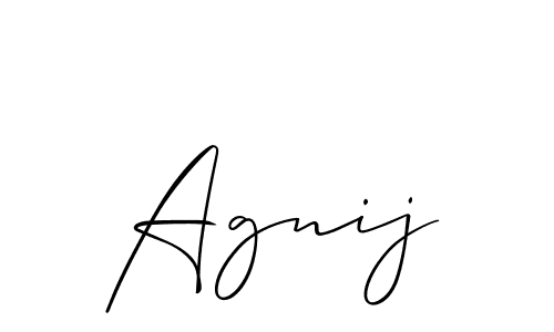 Similarly Allison_Script is the best handwritten signature design. Signature creator online .You can use it as an online autograph creator for name Agnij. Agnij signature style 2 images and pictures png