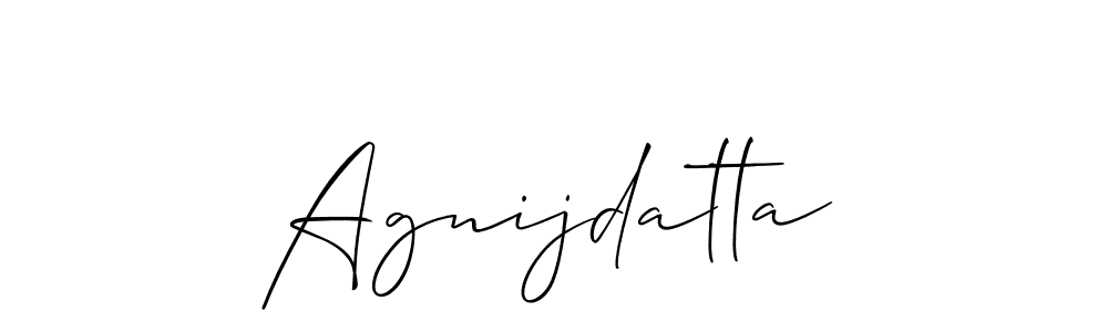 Design your own signature with our free online signature maker. With this signature software, you can create a handwritten (Allison_Script) signature for name Agnijdatta. Agnijdatta signature style 2 images and pictures png