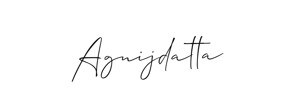 Use a signature maker to create a handwritten signature online. With this signature software, you can design (Allison_Script) your own signature for name Agnijdatta. Agnijdatta signature style 2 images and pictures png