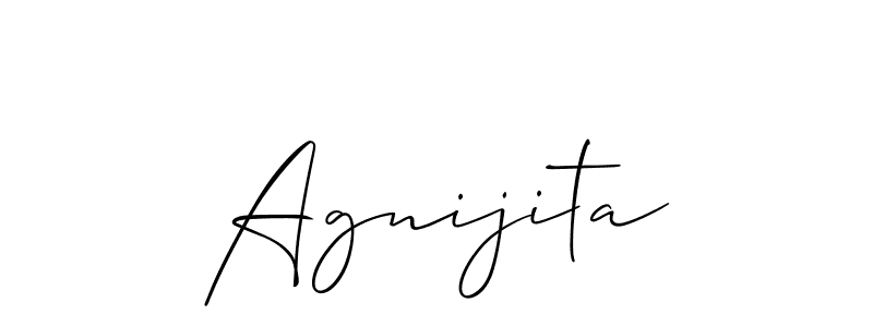 How to make Agnijita signature? Allison_Script is a professional autograph style. Create handwritten signature for Agnijita name. Agnijita signature style 2 images and pictures png