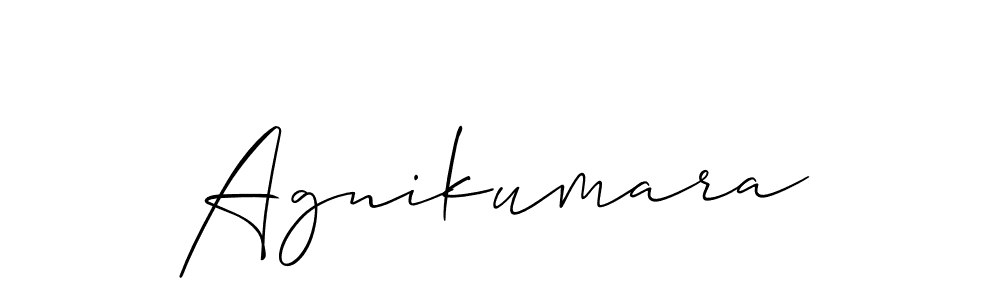 Make a beautiful signature design for name Agnikumara. With this signature (Allison_Script) style, you can create a handwritten signature for free. Agnikumara signature style 2 images and pictures png