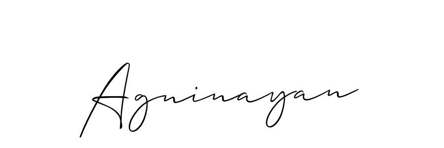 Design your own signature with our free online signature maker. With this signature software, you can create a handwritten (Allison_Script) signature for name Agninayan. Agninayan signature style 2 images and pictures png