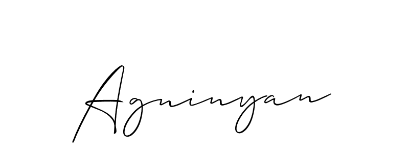 Make a beautiful signature design for name Agninyan. Use this online signature maker to create a handwritten signature for free. Agninyan signature style 2 images and pictures png