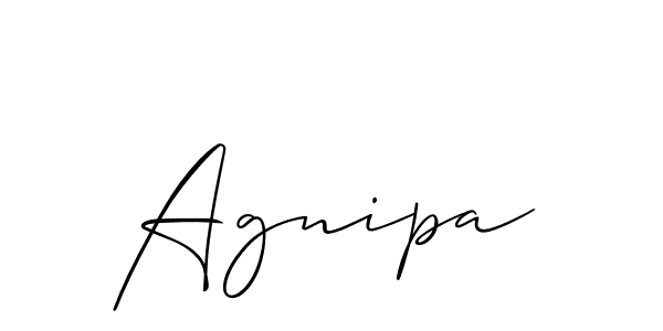 if you are searching for the best signature style for your name Agnipa. so please give up your signature search. here we have designed multiple signature styles  using Allison_Script. Agnipa signature style 2 images and pictures png