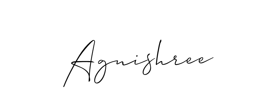 Once you've used our free online signature maker to create your best signature Allison_Script style, it's time to enjoy all of the benefits that Agnishree name signing documents. Agnishree signature style 2 images and pictures png