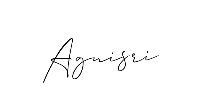 You can use this online signature creator to create a handwritten signature for the name Agnisri. This is the best online autograph maker. Agnisri signature style 2 images and pictures png