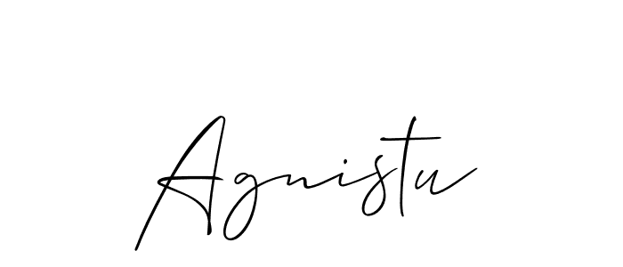 You should practise on your own different ways (Allison_Script) to write your name (Agnistu) in signature. don't let someone else do it for you. Agnistu signature style 2 images and pictures png