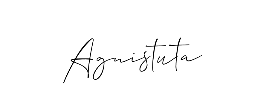 How to make Agnistuta signature? Allison_Script is a professional autograph style. Create handwritten signature for Agnistuta name. Agnistuta signature style 2 images and pictures png