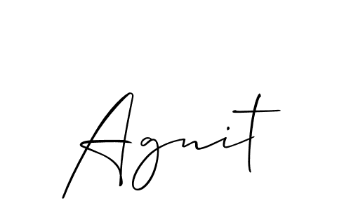 Best and Professional Signature Style for Agnit. Allison_Script Best Signature Style Collection. Agnit signature style 2 images and pictures png