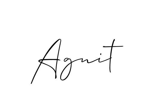 How to Draw Agnit signature style? Allison_Script is a latest design signature styles for name Agnit. Agnit signature style 2 images and pictures png
