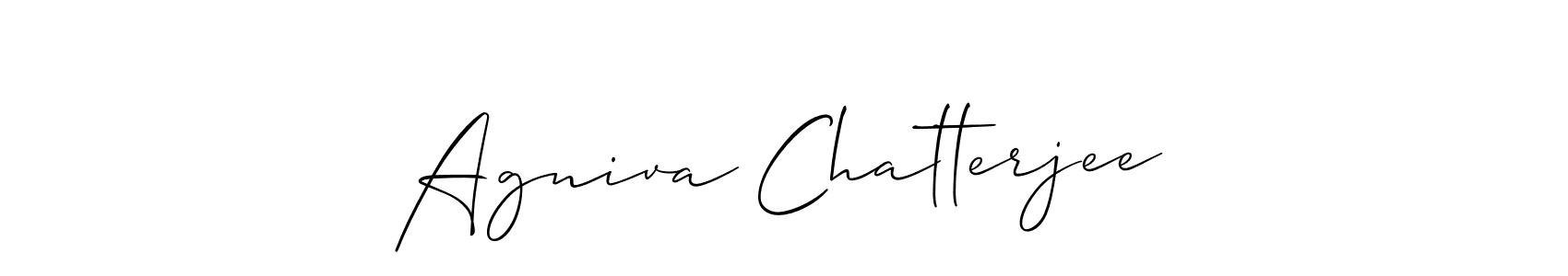 Also we have Agniva Chatterjee name is the best signature style. Create professional handwritten signature collection using Allison_Script autograph style. Agniva Chatterjee signature style 2 images and pictures png