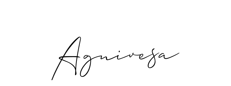 if you are searching for the best signature style for your name Agnivesa. so please give up your signature search. here we have designed multiple signature styles  using Allison_Script. Agnivesa signature style 2 images and pictures png