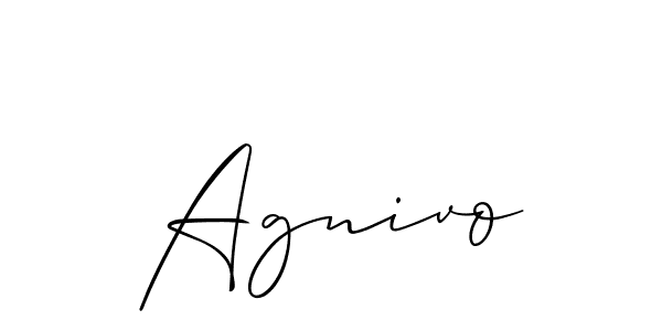 You should practise on your own different ways (Allison_Script) to write your name (Agnivo) in signature. don't let someone else do it for you. Agnivo signature style 2 images and pictures png
