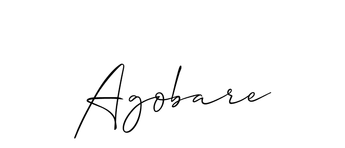 Also we have Agobare name is the best signature style. Create professional handwritten signature collection using Allison_Script autograph style. Agobare signature style 2 images and pictures png