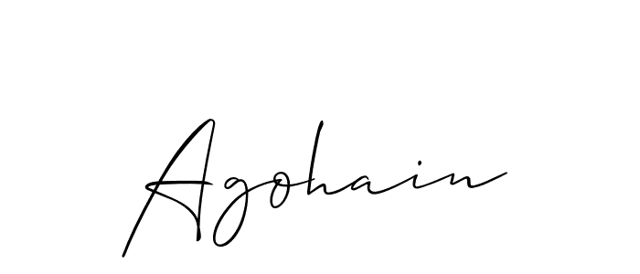 You should practise on your own different ways (Allison_Script) to write your name (Agohain) in signature. don't let someone else do it for you. Agohain signature style 2 images and pictures png