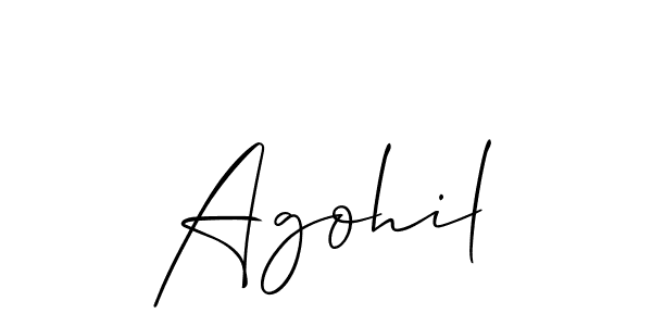 You can use this online signature creator to create a handwritten signature for the name Agohil. This is the best online autograph maker. Agohil signature style 2 images and pictures png