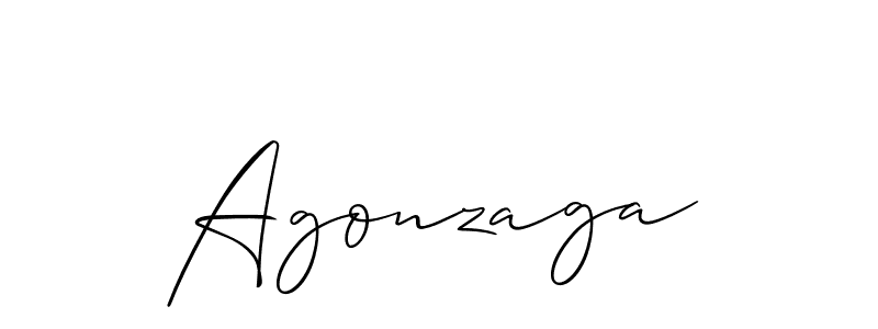 How to make Agonzaga signature? Allison_Script is a professional autograph style. Create handwritten signature for Agonzaga name. Agonzaga signature style 2 images and pictures png