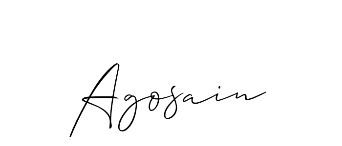 Make a short Agosain signature style. Manage your documents anywhere anytime using Allison_Script. Create and add eSignatures, submit forms, share and send files easily. Agosain signature style 2 images and pictures png