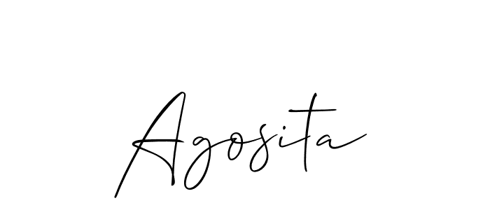 Also You can easily find your signature by using the search form. We will create Agosita name handwritten signature images for you free of cost using Allison_Script sign style. Agosita signature style 2 images and pictures png