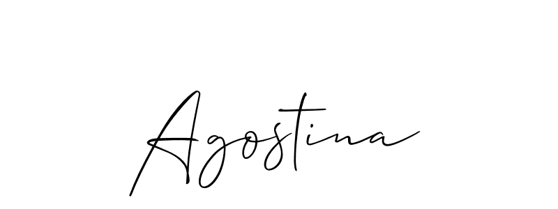 You should practise on your own different ways (Allison_Script) to write your name (Agostina) in signature. don't let someone else do it for you. Agostina signature style 2 images and pictures png