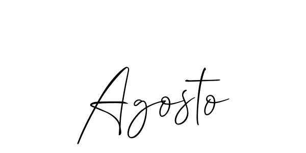 Create a beautiful signature design for name Agosto. With this signature (Allison_Script) fonts, you can make a handwritten signature for free. Agosto signature style 2 images and pictures png