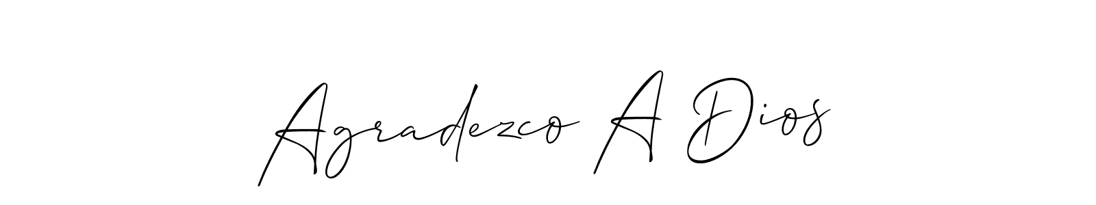 Agradezco A Dios stylish signature style. Best Handwritten Sign (Allison_Script) for my name. Handwritten Signature Collection Ideas for my name Agradezco A Dios. Agradezco A Dios signature style 2 images and pictures png