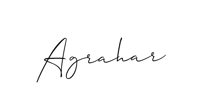 The best way (Allison_Script) to make a short signature is to pick only two or three words in your name. The name Agrahar include a total of six letters. For converting this name. Agrahar signature style 2 images and pictures png