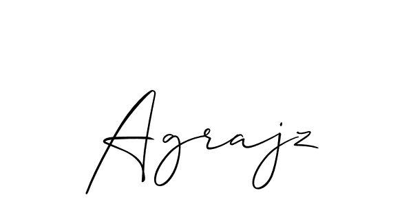 Design your own signature with our free online signature maker. With this signature software, you can create a handwritten (Allison_Script) signature for name Agrajz. Agrajz signature style 2 images and pictures png