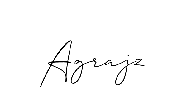 Design your own signature with our free online signature maker. With this signature software, you can create a handwritten (Allison_Script) signature for name Agrajz. Agrajz signature style 2 images and pictures png