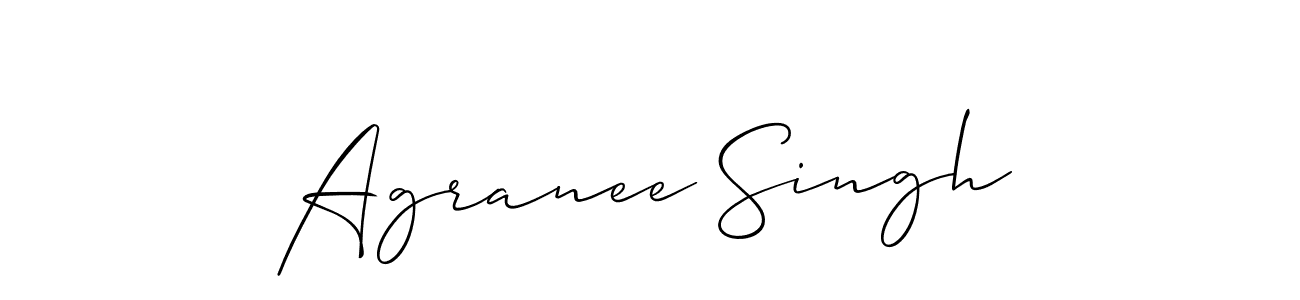 Make a beautiful signature design for name Agranee Singh. With this signature (Allison_Script) style, you can create a handwritten signature for free. Agranee Singh signature style 2 images and pictures png