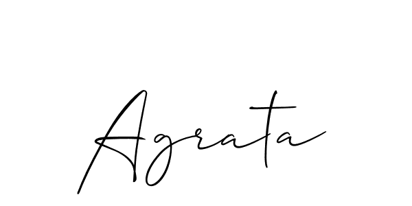 Allison_Script is a professional signature style that is perfect for those who want to add a touch of class to their signature. It is also a great choice for those who want to make their signature more unique. Get Agrata name to fancy signature for free. Agrata signature style 2 images and pictures png