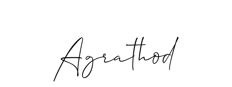Make a beautiful signature design for name Agrathod. Use this online signature maker to create a handwritten signature for free. Agrathod signature style 2 images and pictures png