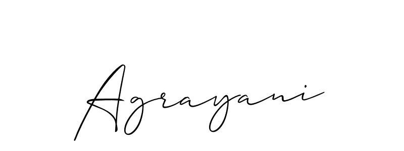 if you are searching for the best signature style for your name Agrayani. so please give up your signature search. here we have designed multiple signature styles  using Allison_Script. Agrayani signature style 2 images and pictures png