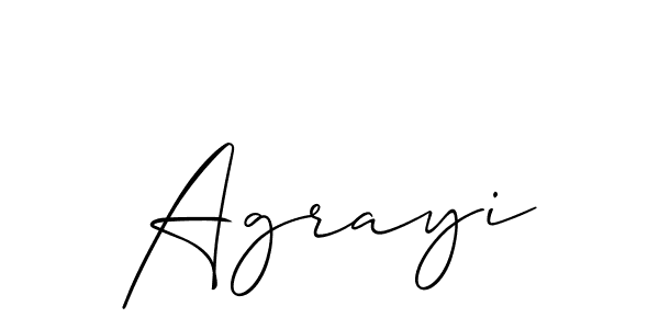 Allison_Script is a professional signature style that is perfect for those who want to add a touch of class to their signature. It is also a great choice for those who want to make their signature more unique. Get Agrayi name to fancy signature for free. Agrayi signature style 2 images and pictures png
