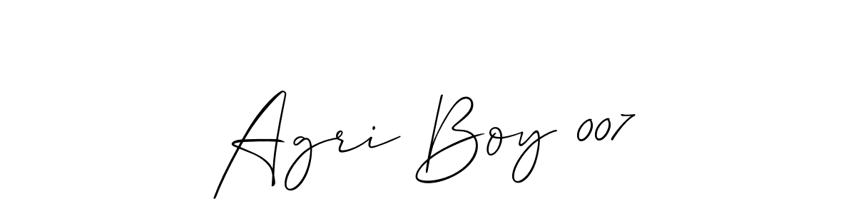 Design your own signature with our free online signature maker. With this signature software, you can create a handwritten (Allison_Script) signature for name Agri Boy 007. Agri Boy 007 signature style 2 images and pictures png