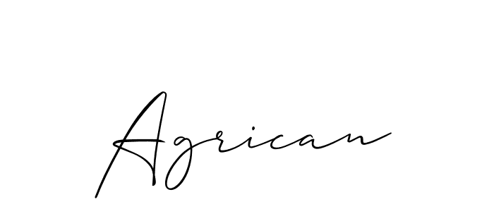 Similarly Allison_Script is the best handwritten signature design. Signature creator online .You can use it as an online autograph creator for name Agrican. Agrican signature style 2 images and pictures png