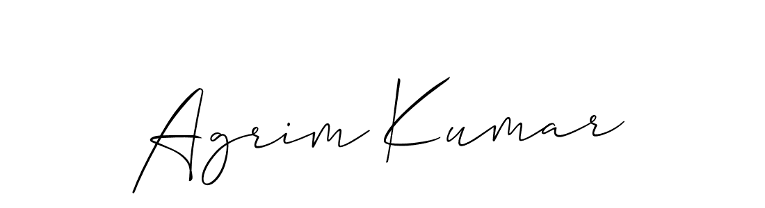 Agrim Kumar stylish signature style. Best Handwritten Sign (Allison_Script) for my name. Handwritten Signature Collection Ideas for my name Agrim Kumar. Agrim Kumar signature style 2 images and pictures png