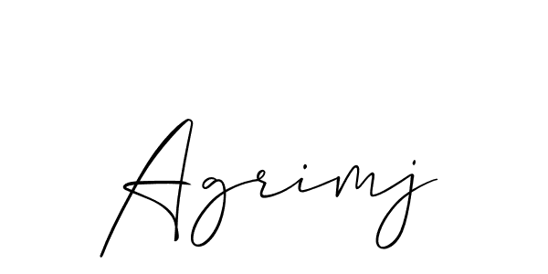 You should practise on your own different ways (Allison_Script) to write your name (Agrimj) in signature. don't let someone else do it for you. Agrimj signature style 2 images and pictures png