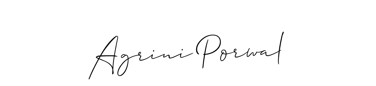 You can use this online signature creator to create a handwritten signature for the name Agrini Porwal. This is the best online autograph maker. Agrini Porwal signature style 2 images and pictures png