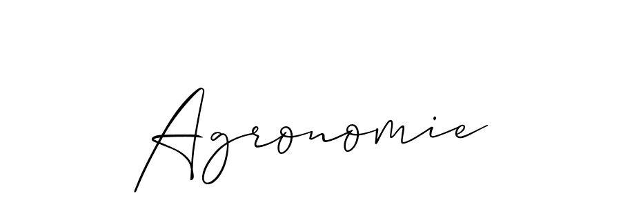 Create a beautiful signature design for name Agronomie. With this signature (Allison_Script) fonts, you can make a handwritten signature for free. Agronomie signature style 2 images and pictures png