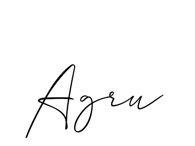 Use a signature maker to create a handwritten signature online. With this signature software, you can design (Allison_Script) your own signature for name Agru. Agru signature style 2 images and pictures png