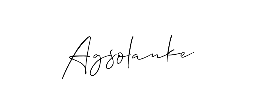 Make a short Agsolanke signature style. Manage your documents anywhere anytime using Allison_Script. Create and add eSignatures, submit forms, share and send files easily. Agsolanke signature style 2 images and pictures png