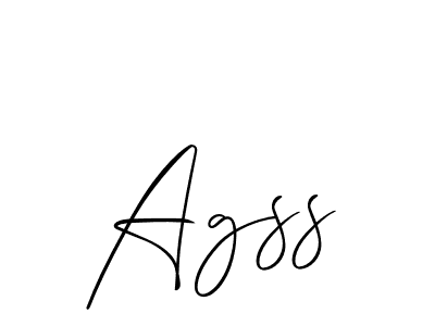 Create a beautiful signature design for name Agss. With this signature (Allison_Script) fonts, you can make a handwritten signature for free. Agss signature style 2 images and pictures png