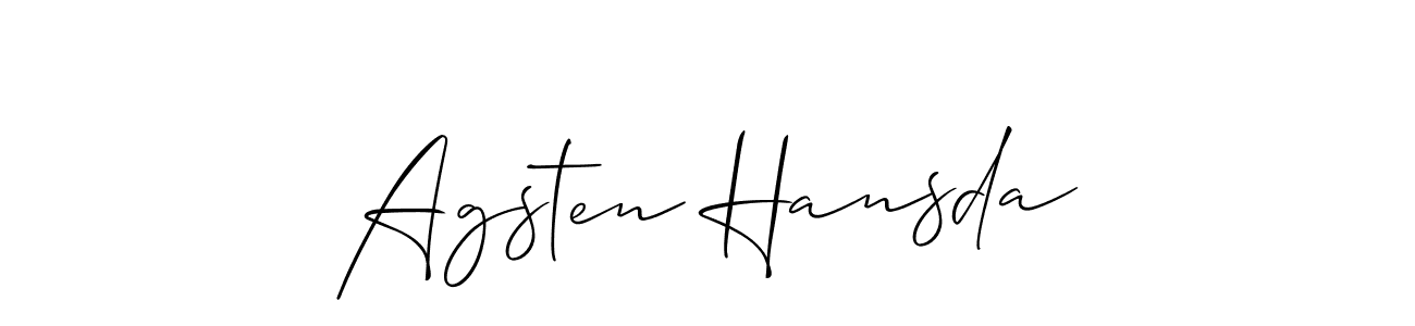 You can use this online signature creator to create a handwritten signature for the name Agsten Hansda. This is the best online autograph maker. Agsten Hansda signature style 2 images and pictures png