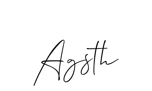 Make a beautiful signature design for name Agsth. With this signature (Allison_Script) style, you can create a handwritten signature for free. Agsth signature style 2 images and pictures png