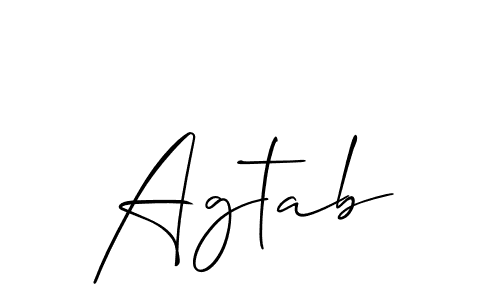 Once you've used our free online signature maker to create your best signature Allison_Script style, it's time to enjoy all of the benefits that Agtab name signing documents. Agtab signature style 2 images and pictures png