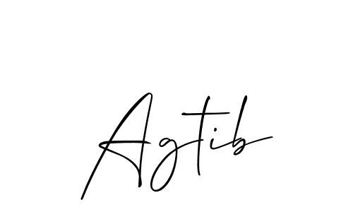 Create a beautiful signature design for name Agtib. With this signature (Allison_Script) fonts, you can make a handwritten signature for free. Agtib signature style 2 images and pictures png